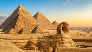 The Great Pyramids and Sphinx in Giza, Egypt