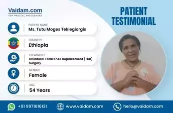 Total Knee Replacement Success Story: Ms. Tutu from Ethiopia Walks Again After Treatment in India