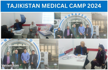 Vaidam's Successful Medical Camp in Tajikistan with Sharda Hospital, India