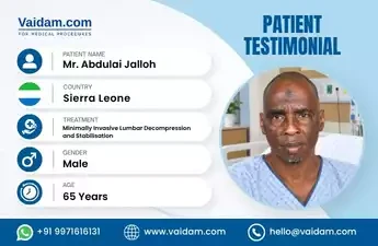 65-Year-Old Sierra Leone Patient Undergoes Successful Spine Surgery in India
