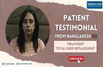 Resident of Bangladesh expresses her gratitude to Vaidam for their services and support in India