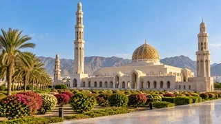 Sultan Qaboos Grand Mosque in Muscat, Oman