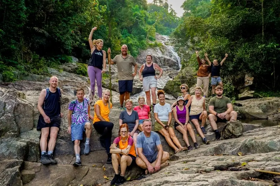 Group hiking session Koh Samui detox retreat