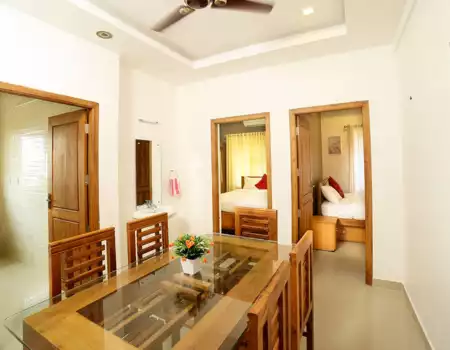Ayurvedic dining area serving traditional Kerala and Arabic cuisine at Focuz AyurCentre