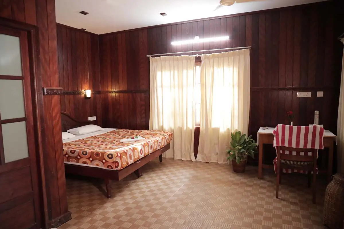 Ayurvedic treatment room at Shinshiva near Kovalam