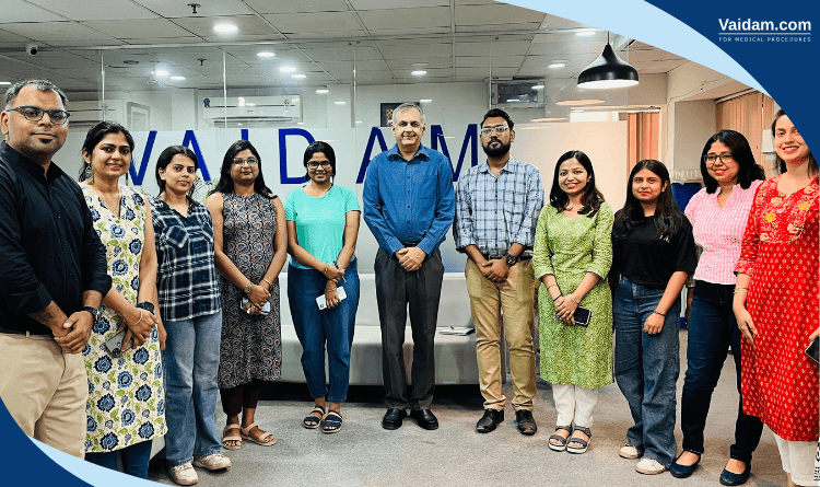 dr vipul nanda's visit to vaidam's office