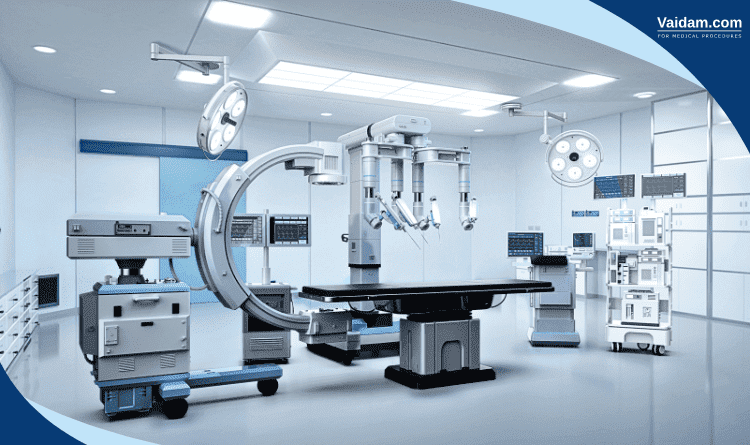 Image of da- vinci Xi robotic surgery setup