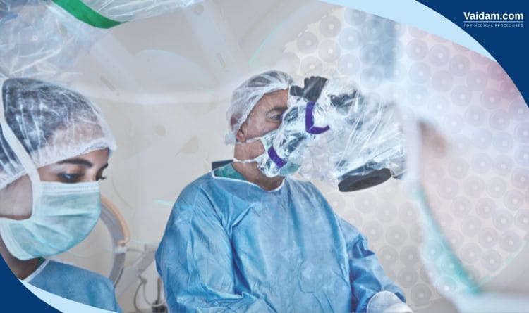 Doctors performing robotic surgery
