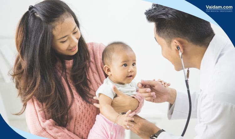 Treatment of child with cogenital heart defect