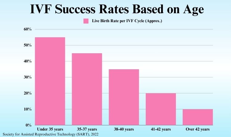 IVf success rates based on live birth