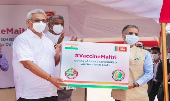Covid Vaccine from India to Srilanka